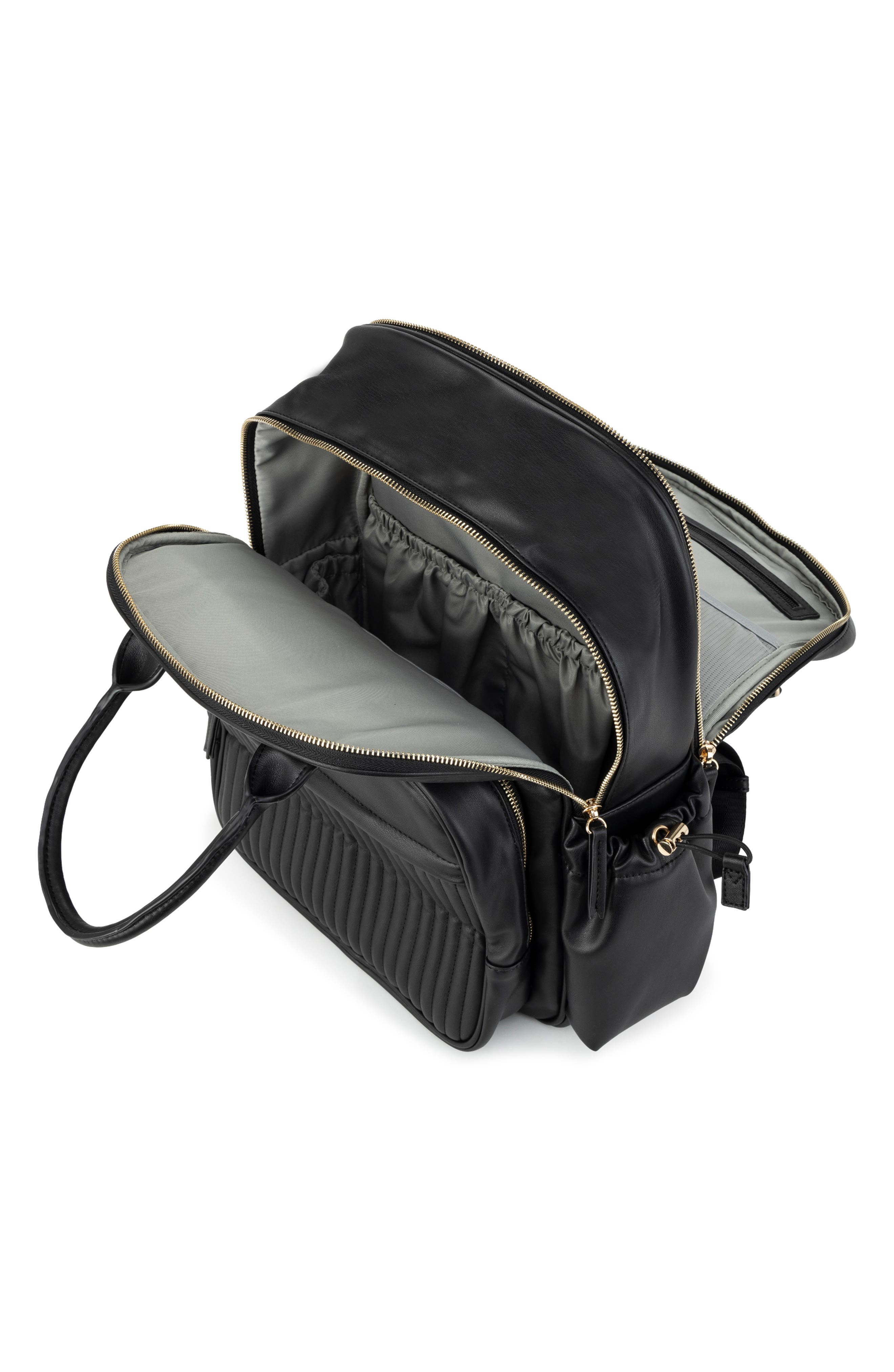 JuJuBe Ju-Ju-Be Million Pockets Faux Leather Diaper Backpack, Alternate, color, 