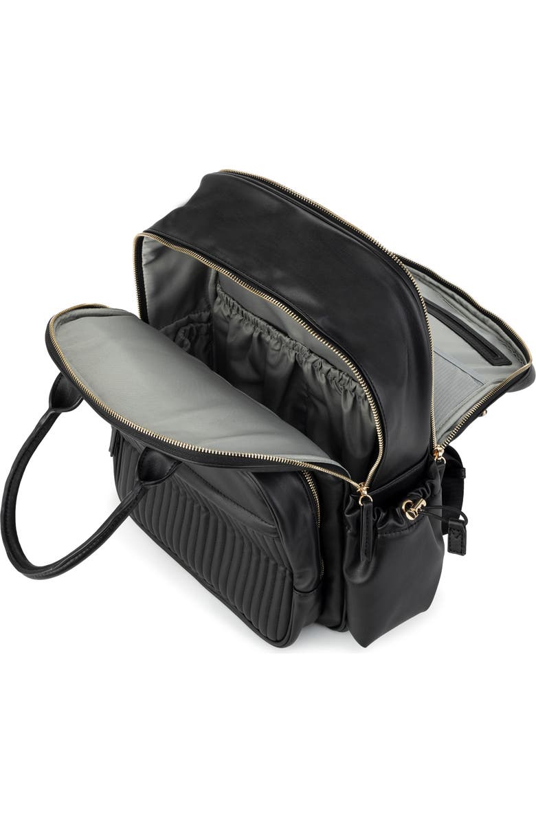 JuJuBe Ju-Ju-Be Million Pockets Faux Leather Diaper Backpack, Alternate, color,