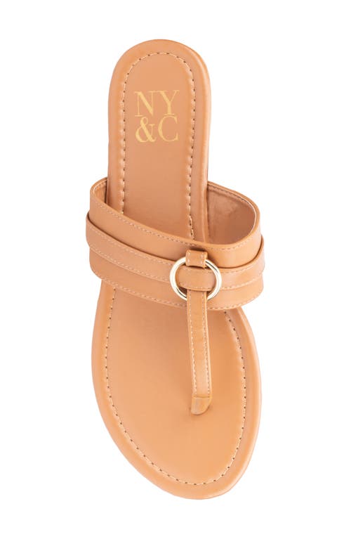 Shop New York And Company Juliana Slide Sandal In Cognac