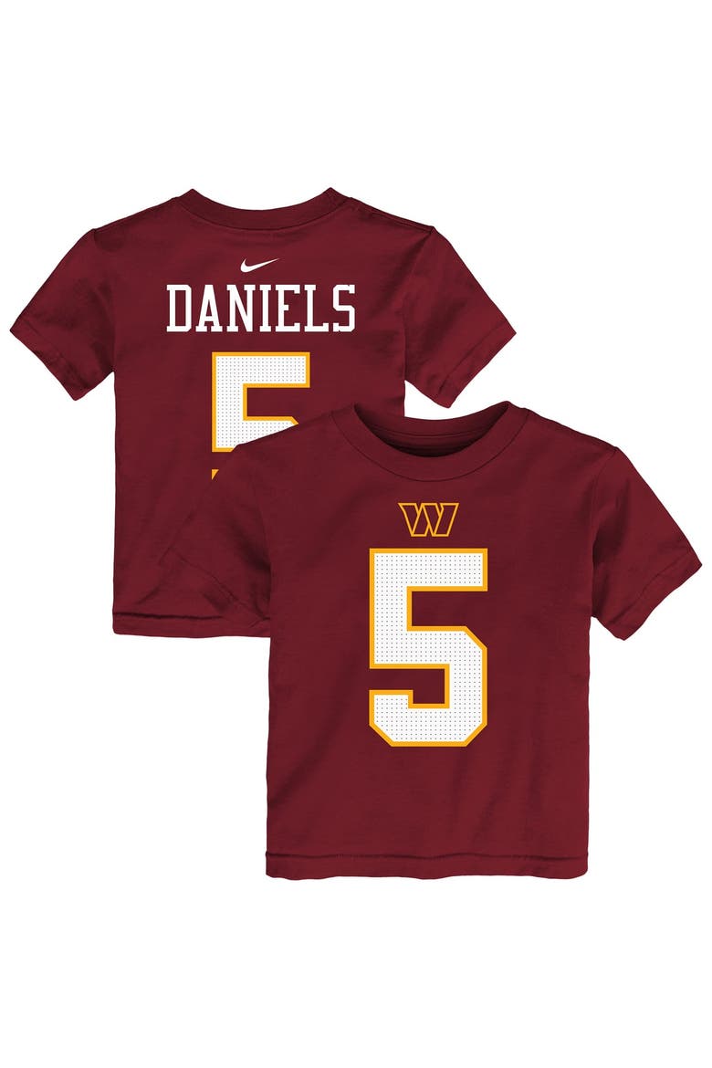 Toddler Nike Jayden Daniels Burgundy Washington Commanders Name & Number T-Shirt, Main, color, Burgundy