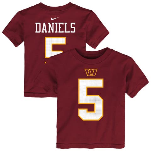 Toddler Nike Jayden Daniels Burgundy Washington Commanders Name & Number T-Shirt