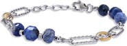 EYE CANDY LOS ANGELES Men's Micah Sodalite & Chain Bracelet