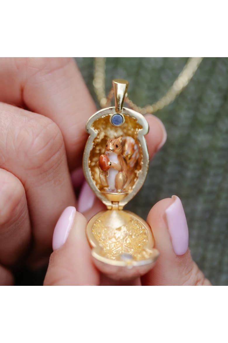 Squirrel Acorn Locket, Alternate, color, Squirrel Acorn