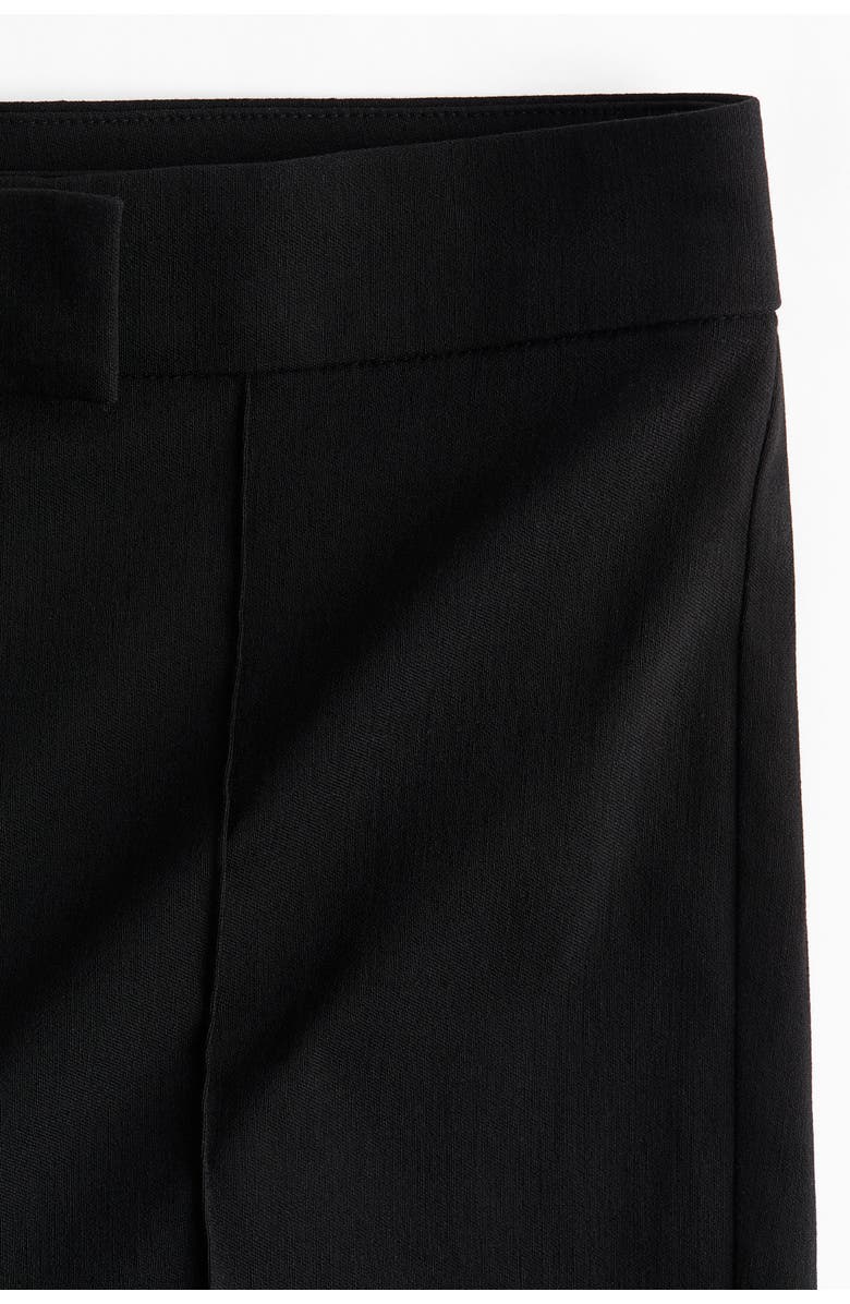 H&M Crease-leg Capri Trousers, Alternate, color, Black