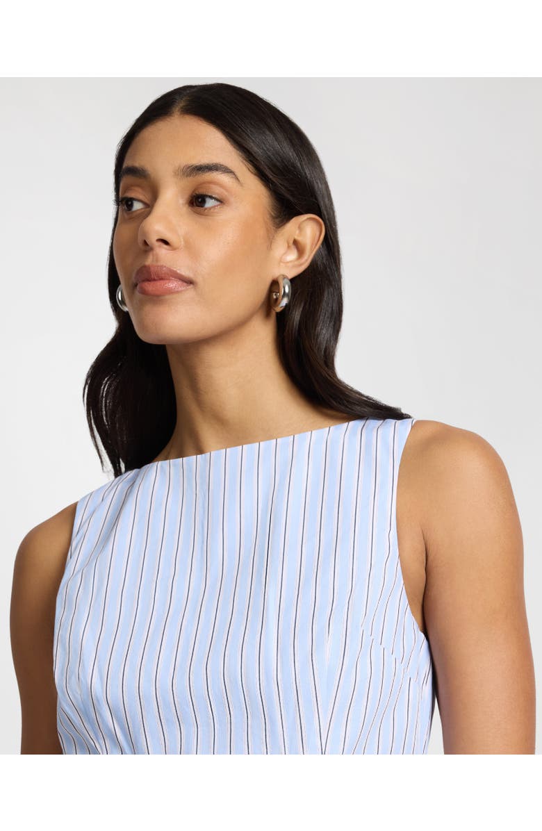 Onia Boatneck Bubble Mini Dress, Alternate, color, Blue