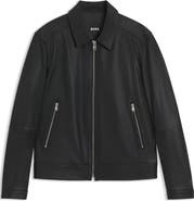 BOSS Mapson Lambskin Leather Jacket