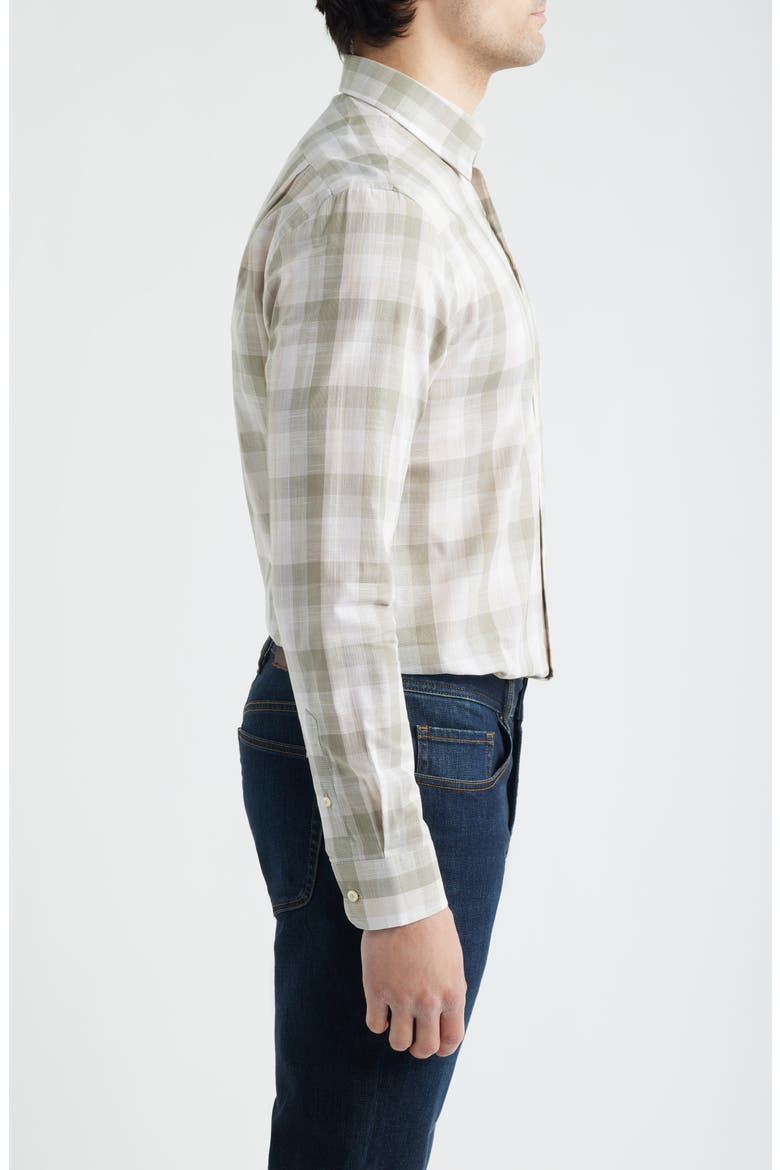 Umstead Plaid Button-Up Shirt, Alternate, color, SAGE