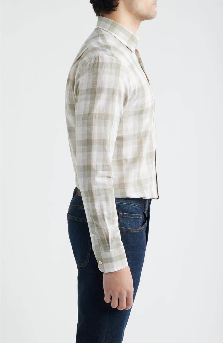 johnnie-O Umstead Plaid Button-Up Shirt, Alternate, color, Sage