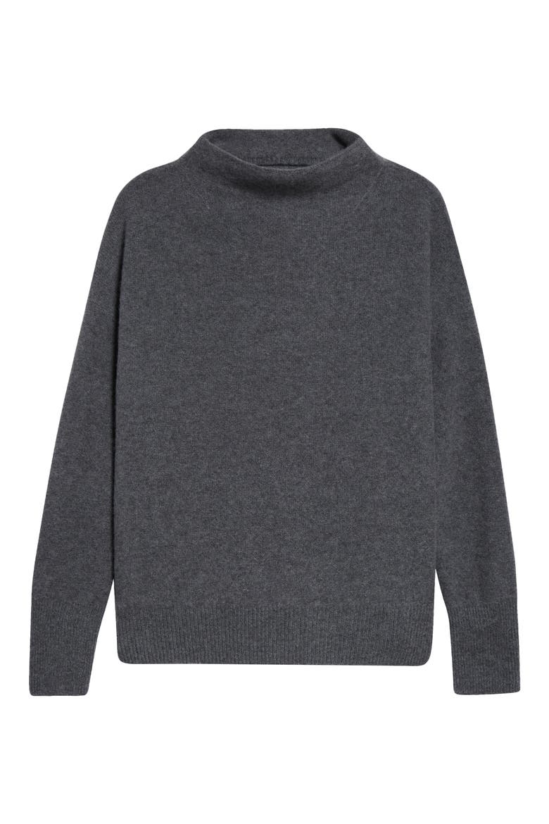 Boiled Cashmere Funnel Neck Pullover, Alternate, color, 068HGH-H GRAPHITE