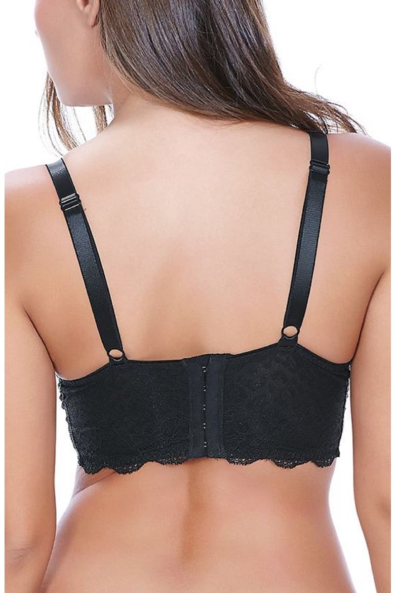 Fancies Full Figure Longline Underwire Bra, Alternate, color, BLACK