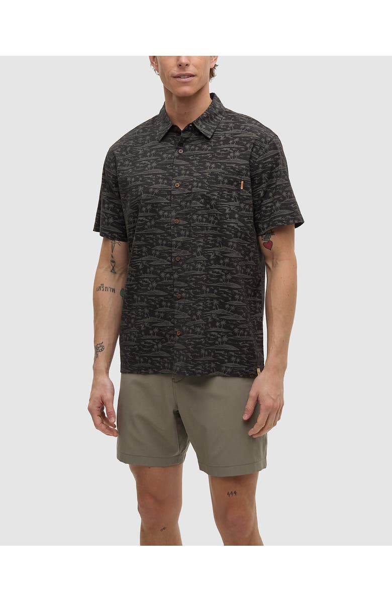 tentree Redwood Pocket Shirt, Main, color, Meteorite Black/Palm
