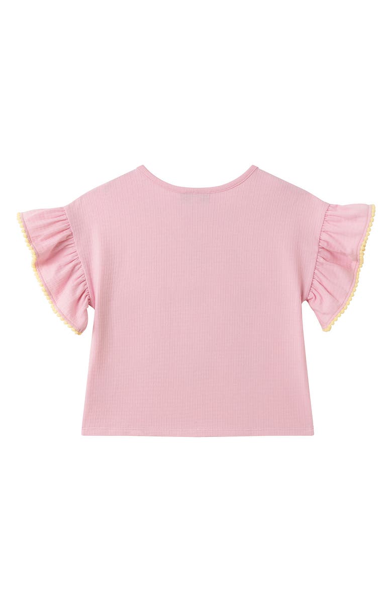 Andy & Evan Kids' Flutter Sleeve Graphic T-Shirt, Alternate, color, Pkt-Pink Bunny