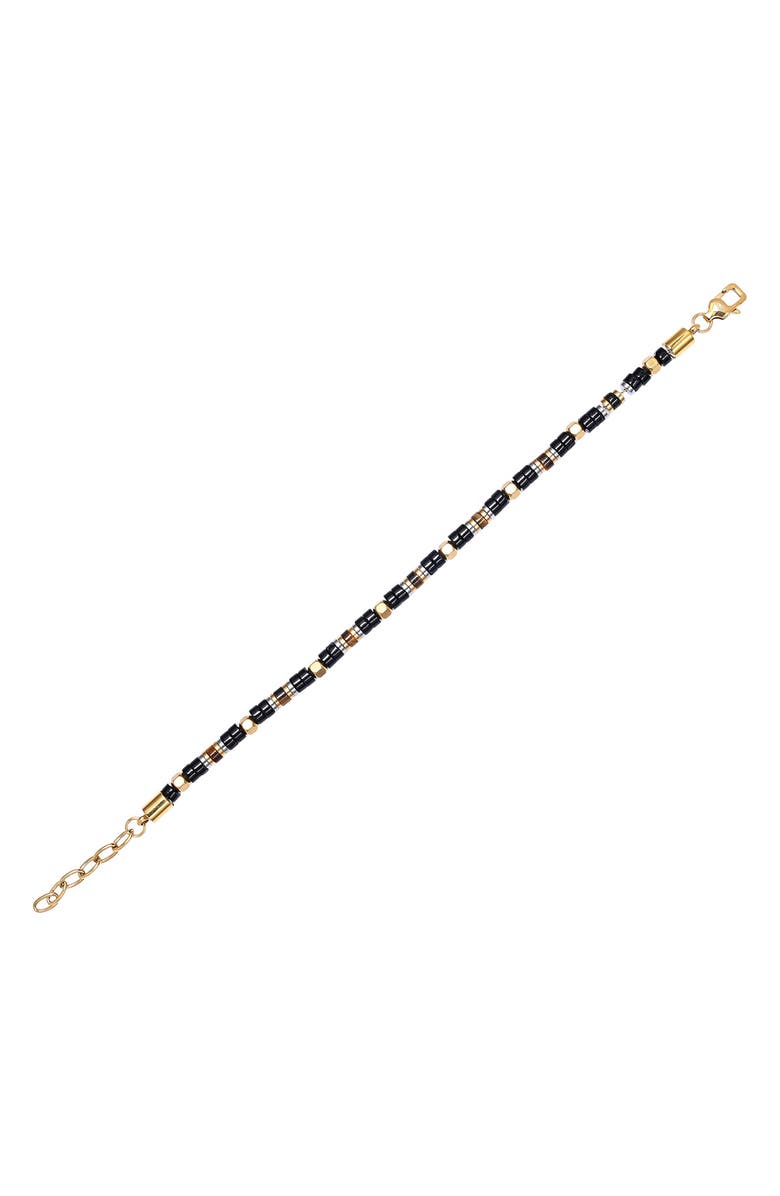EYE CANDY LOS ANGELES Men's Matthew Stone Beaded Bracelet, Alternate, color, Gold