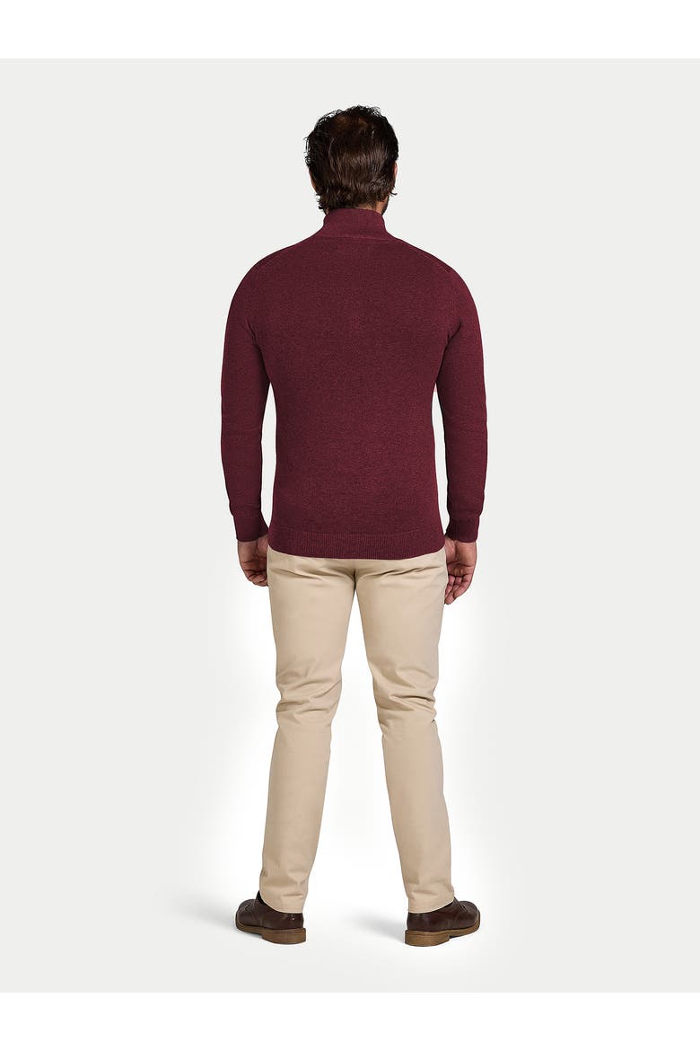 Quarter Zip Cashmere Blend Sweater, Alternate, color, Berry