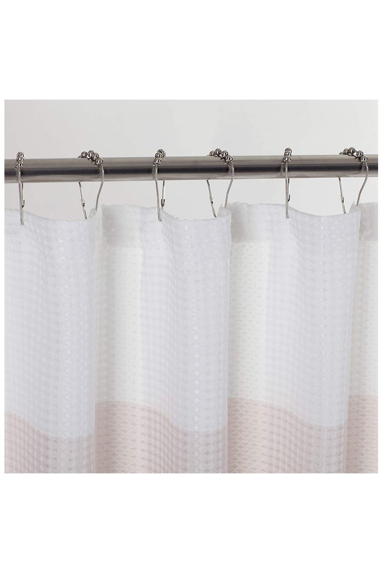 Shades Ombré Waffle Texture Shower Curtain, Alternate, color, BLUSH