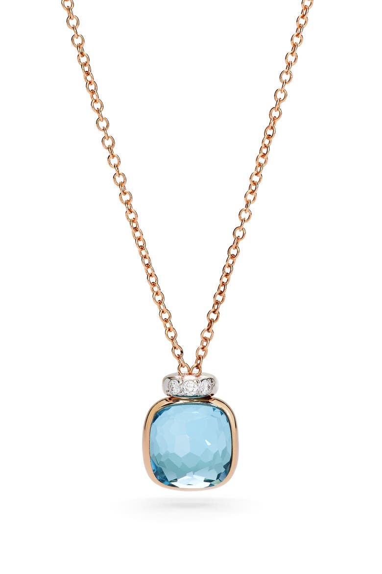 Nudo Sky Blue Topaz & Diamond Pendant Necklace, Main, color, SKY BLUE TOPAZ