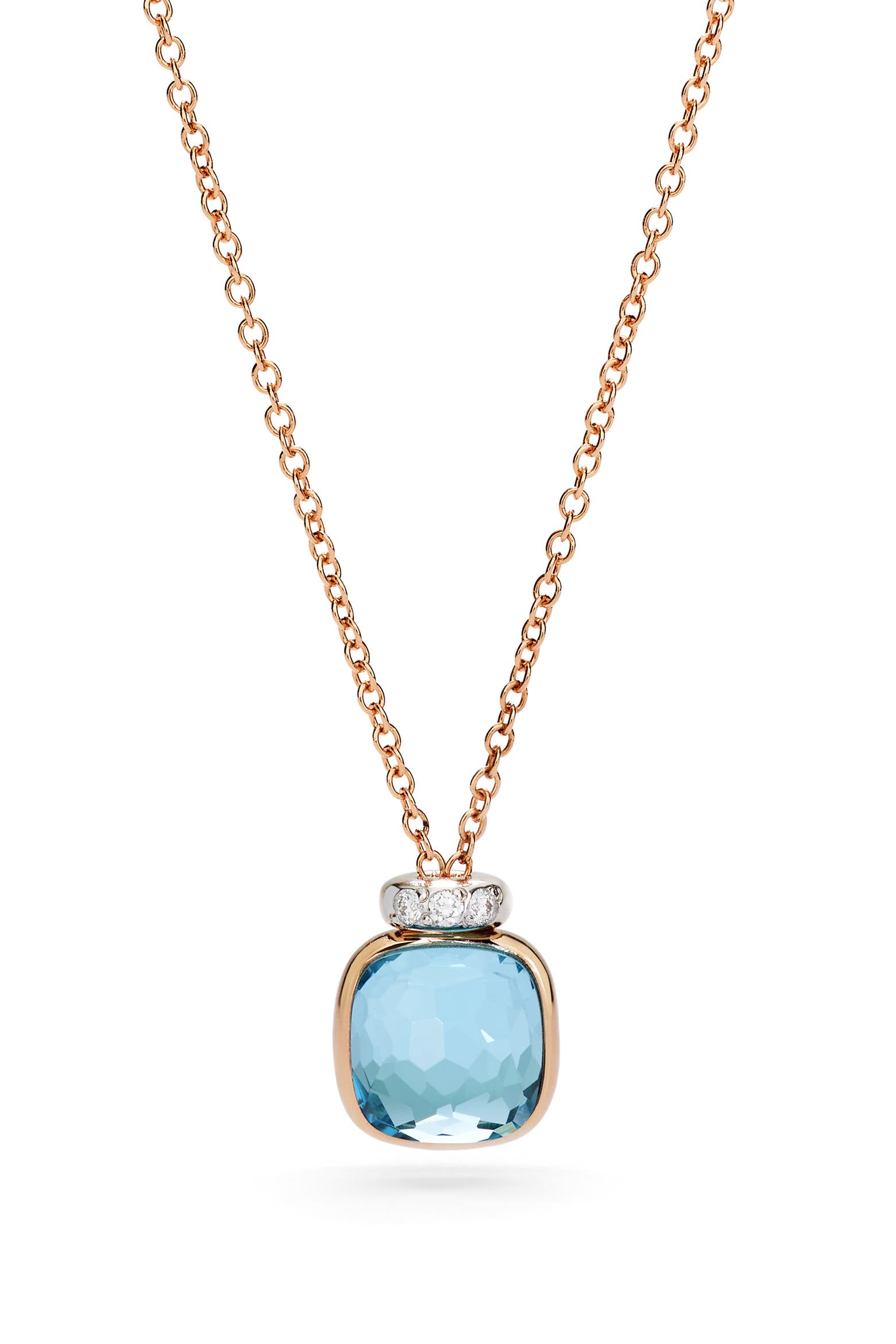 Pomellato Nudo Sky Blue Topaz & Diamond Pendant Necklace (Women ...