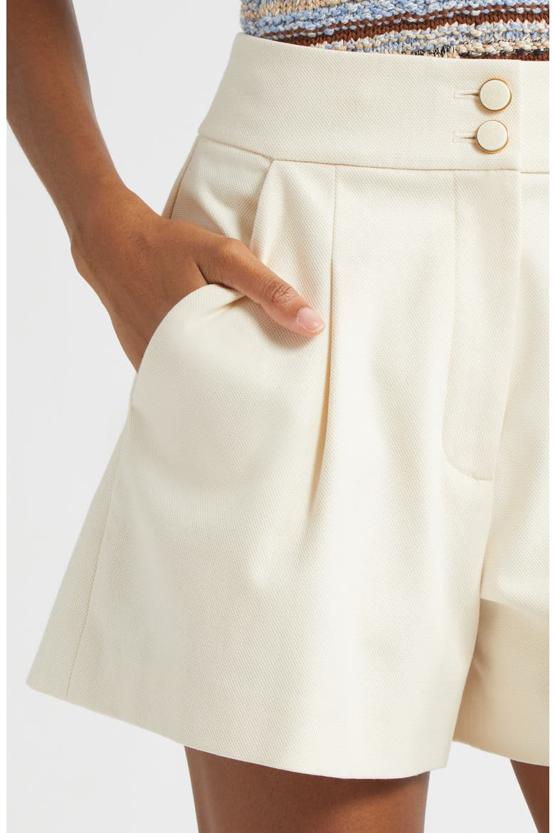 Devina High Waist Shorts, Alternate, color, ECRU