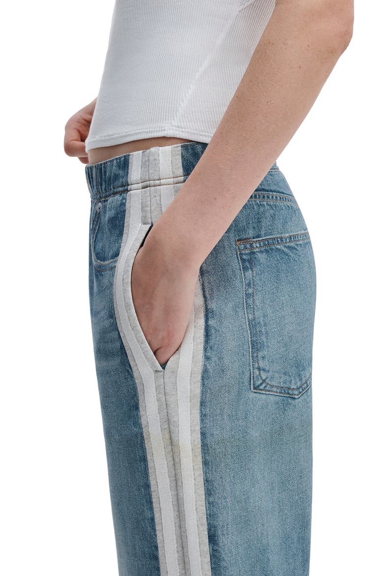 rb Miramar Side Stripe Wide Leg Cotton Terry Sweatpant Jeans, Alternate, color, SPORT