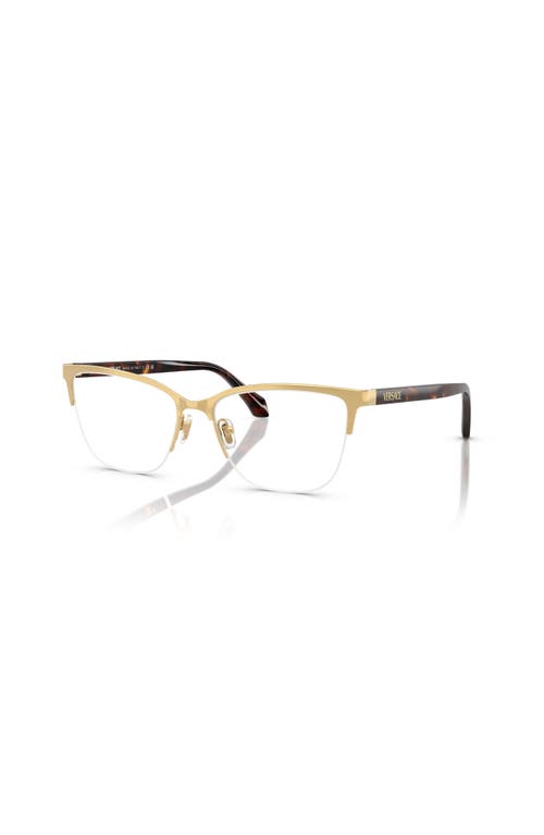 Versace 52mm Cat Eye Optical Glasses In Gold