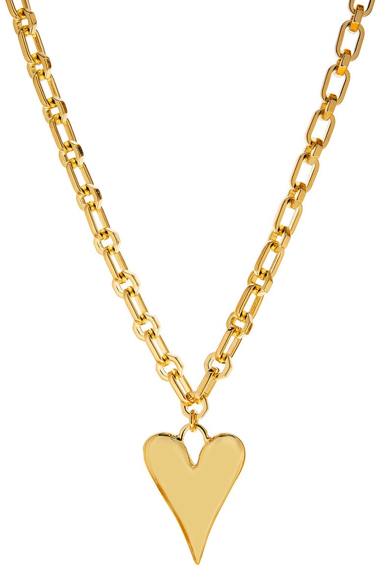 MARLYN SCHIFF Talia Heart Pendant Necklace, Main, color, Gold