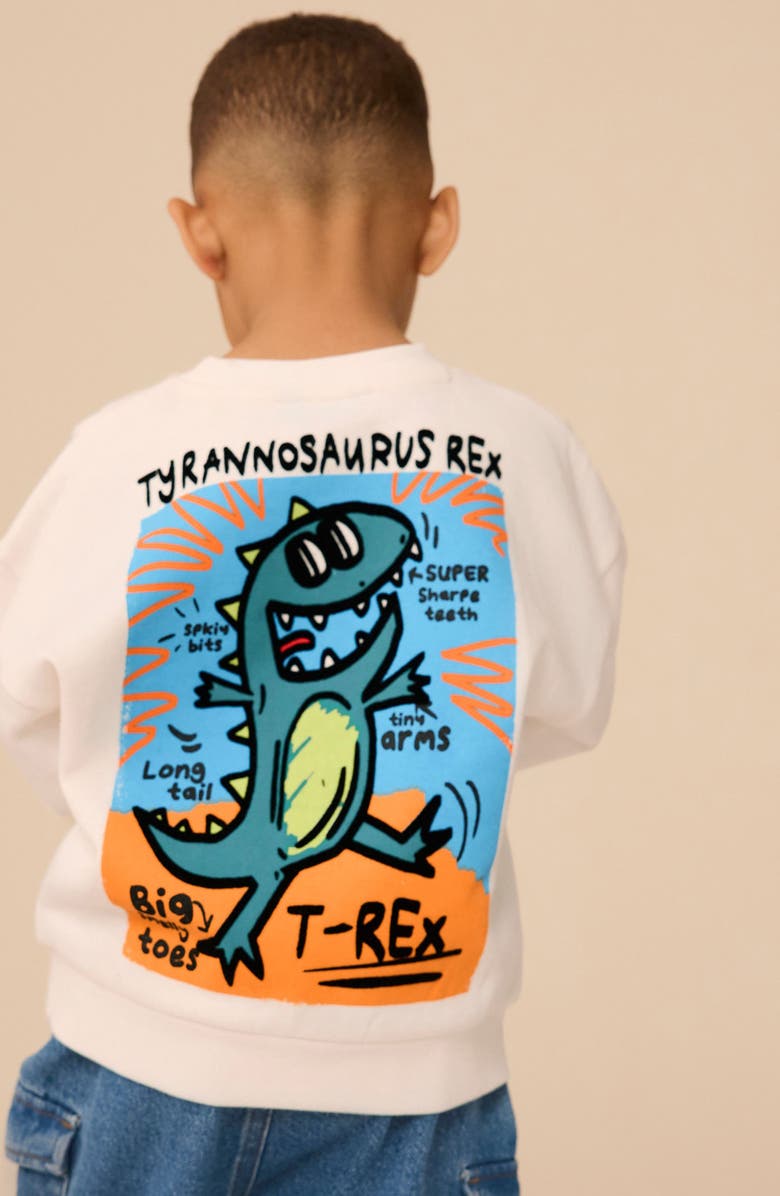 NEXT Kids' Dinosaur Graphic Sweatshirt, Alternate, color,