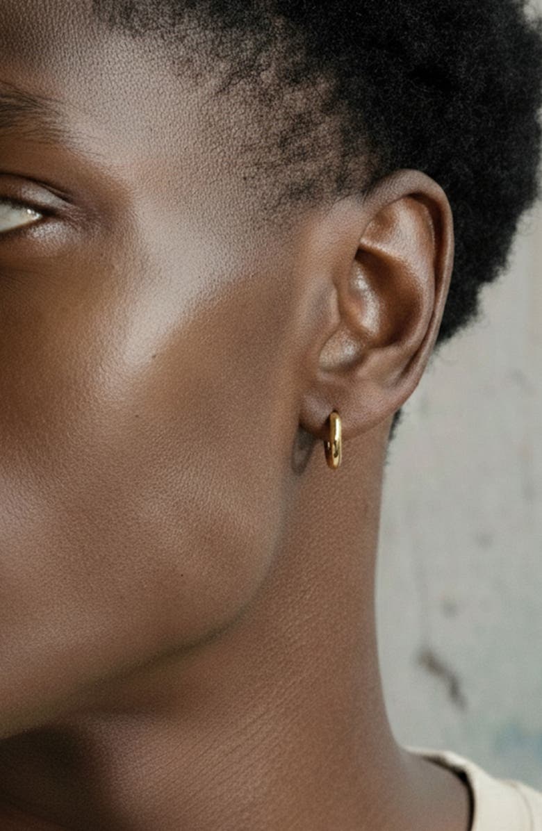 YOJ Small Hugie Hoop In Gold, Alternate, color, Gold