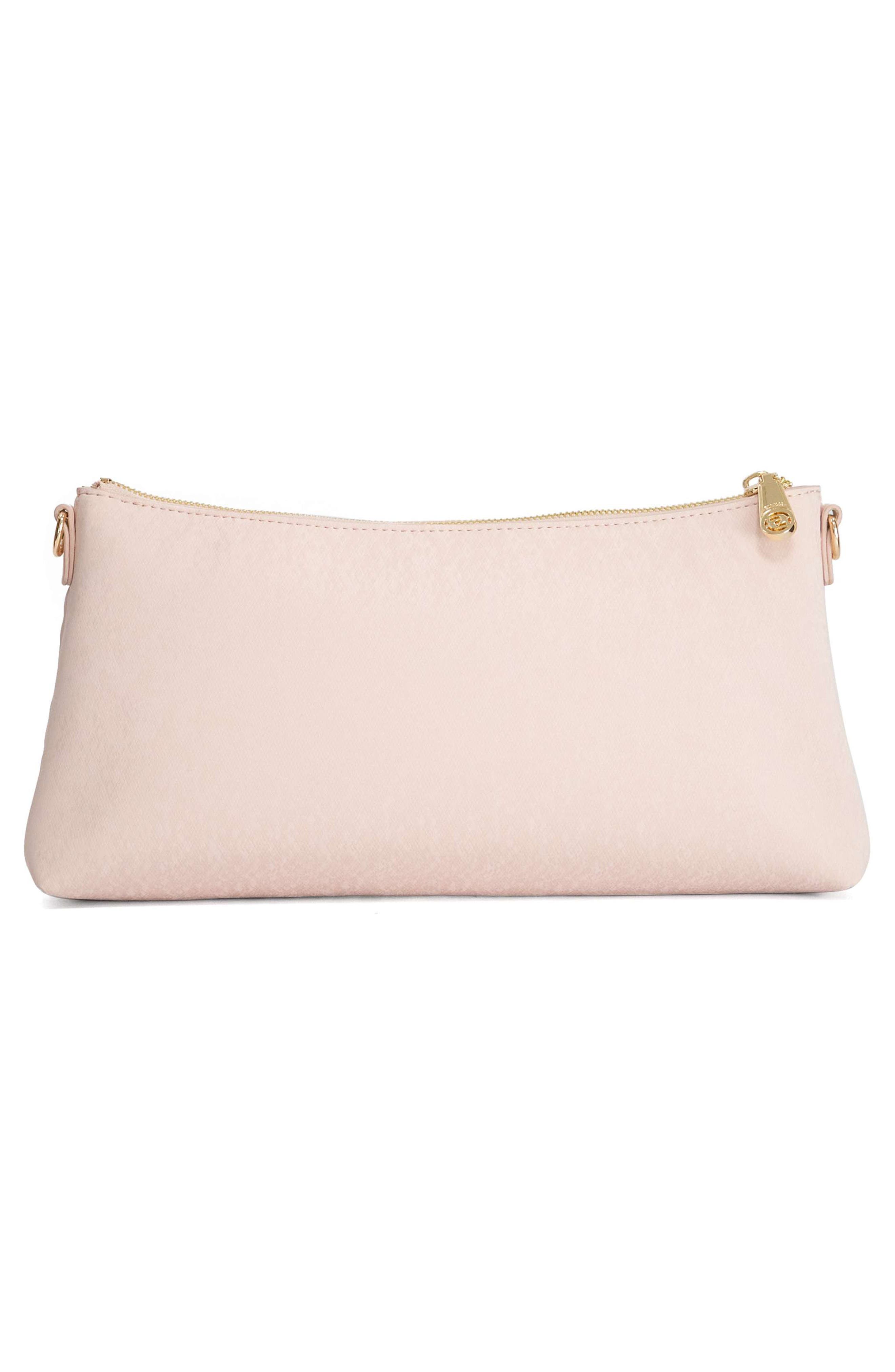 Dune London Earlington Small Zip Shoulder Bag, Alternate, color, Blush