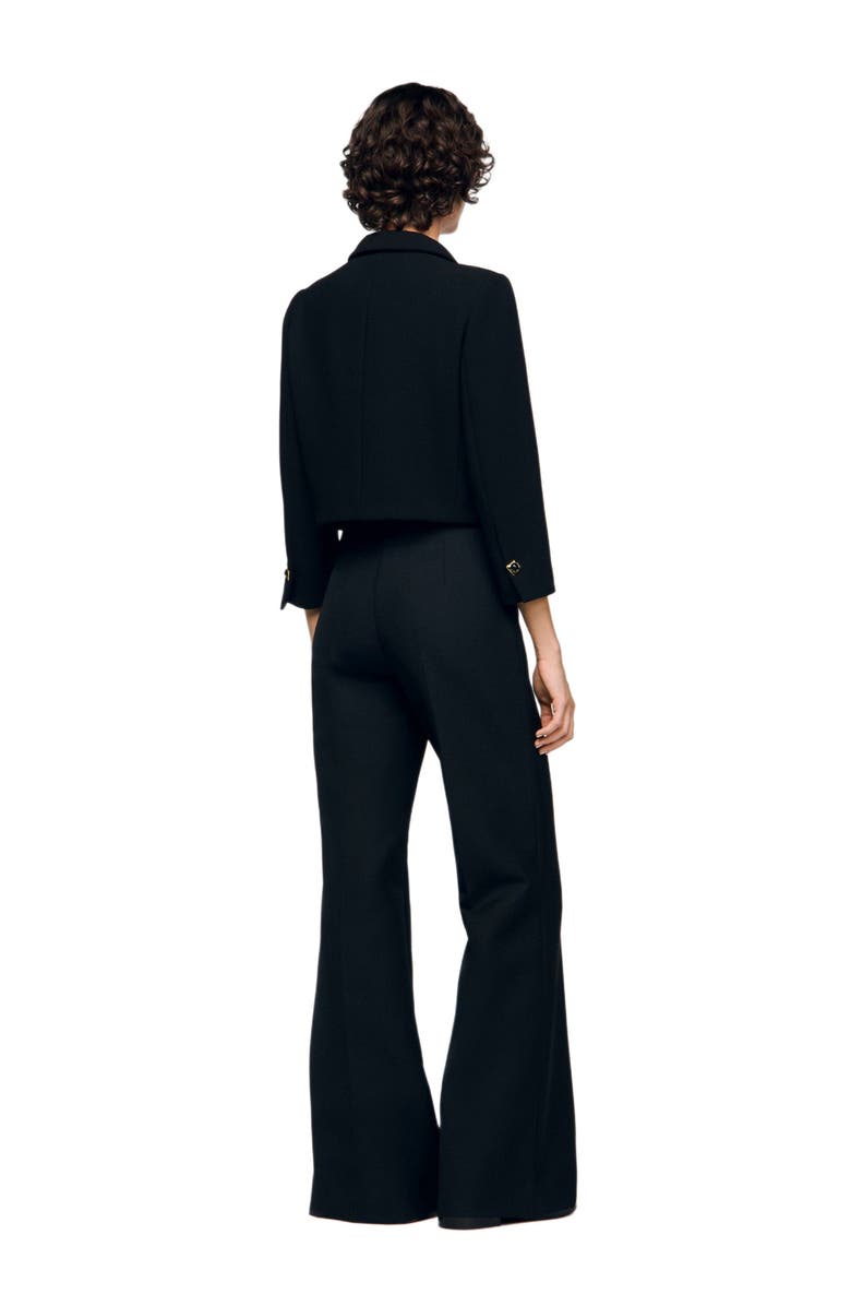 SANDRO Pocket detail trousers, Alternate, color, Black