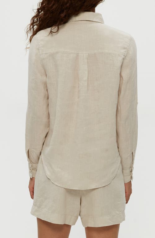 MICHAEL STARS MICHAEL STARS SPENCER LINEN BUTTON-UP SHIRT 