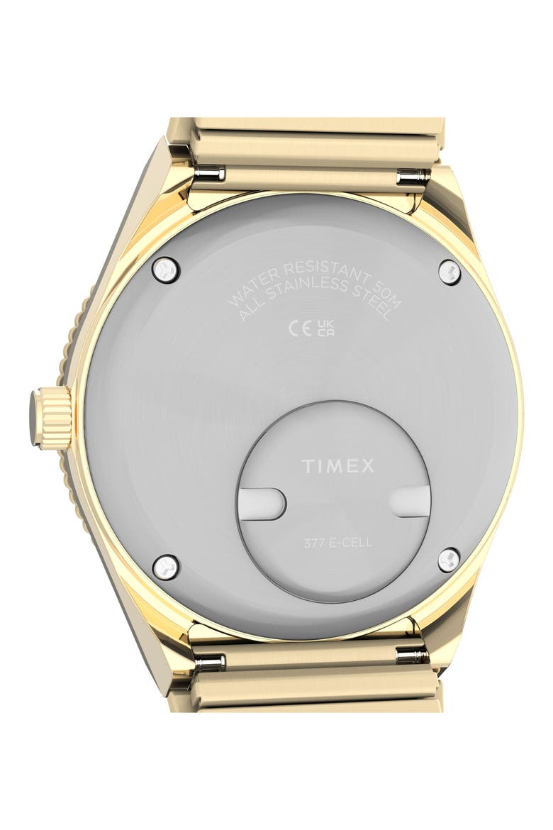 Q Timex® Mini 30mm Stainless Steel Expansion Band Watch, Alternate, color, GOLD-TONE