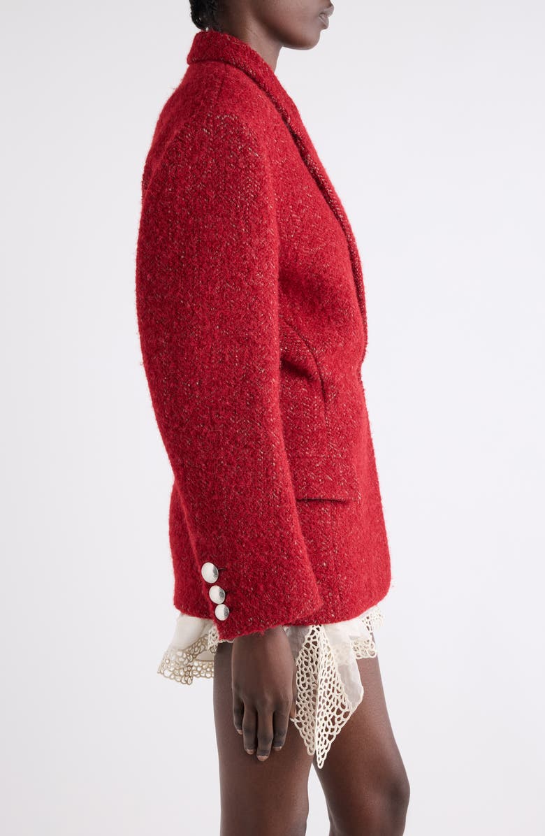 Isabel Marant Gallie One-Button Blazer, Alternate, color, Deep Red