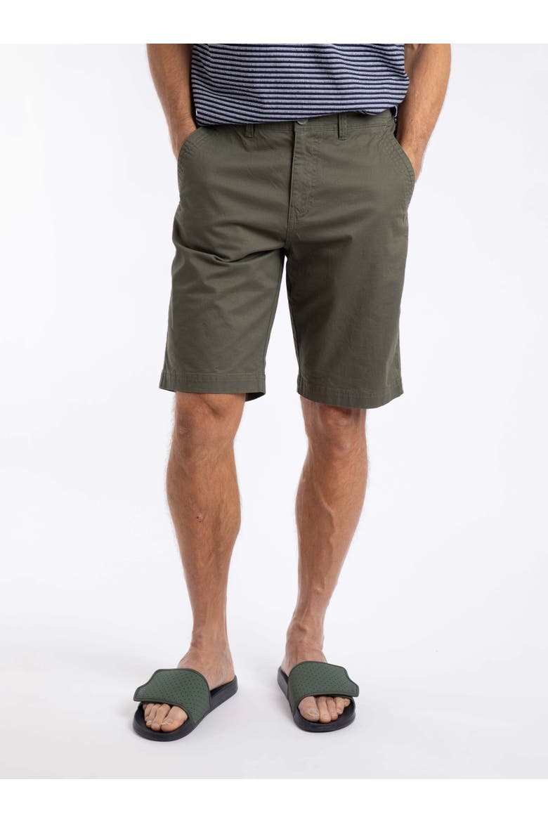 Rayburn Flat Front Shorts, Main, color, Dark Olive