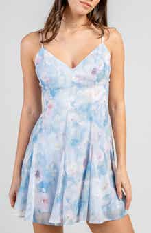 Floral Godet Fit and Flare Minidress