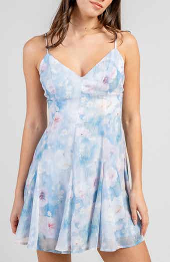 Floral Godet Fit and Flare Minidress