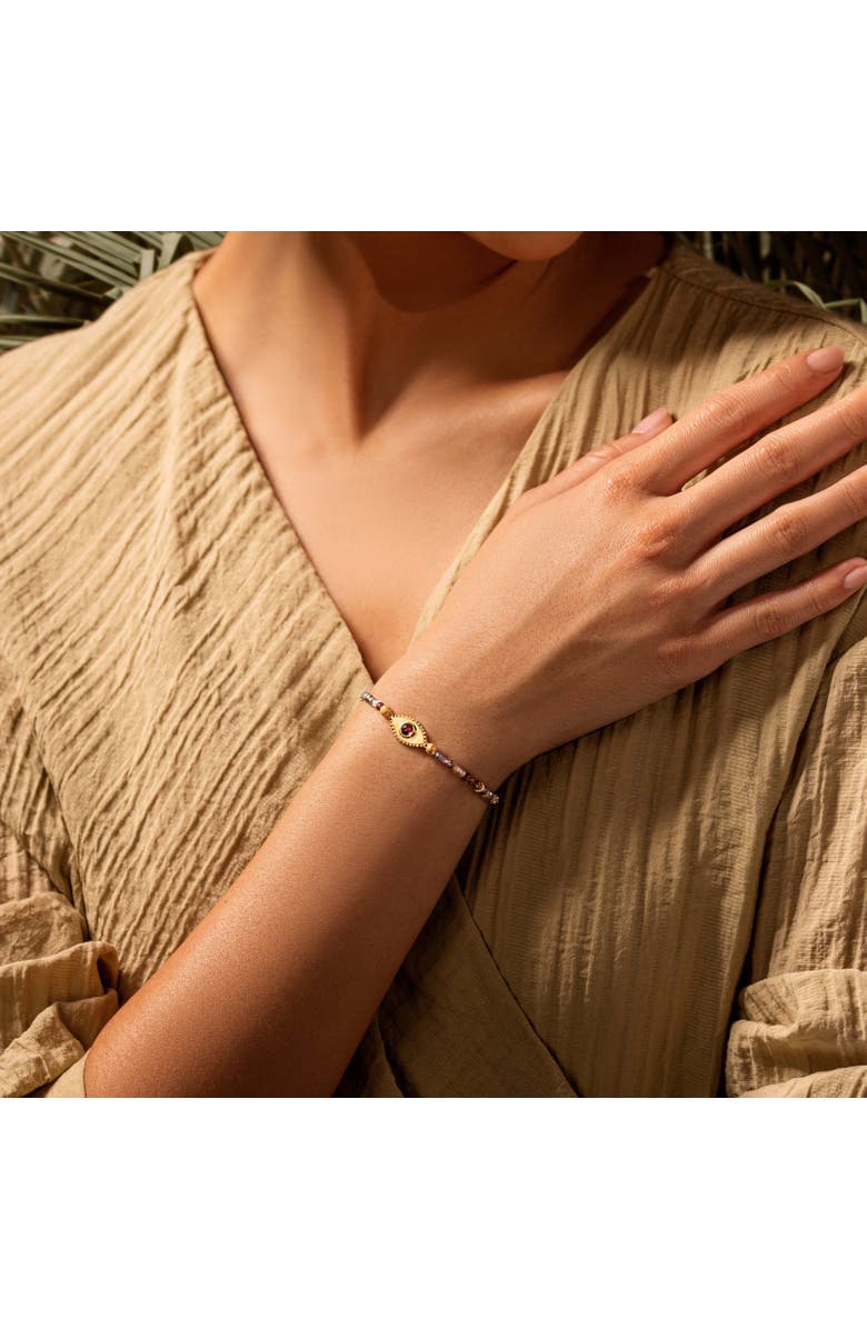 Karma and Luck Spiritual Power - Sapphire Mix Evil Eye Charm Bracelet, Alternate, color, Multicolor/Gold