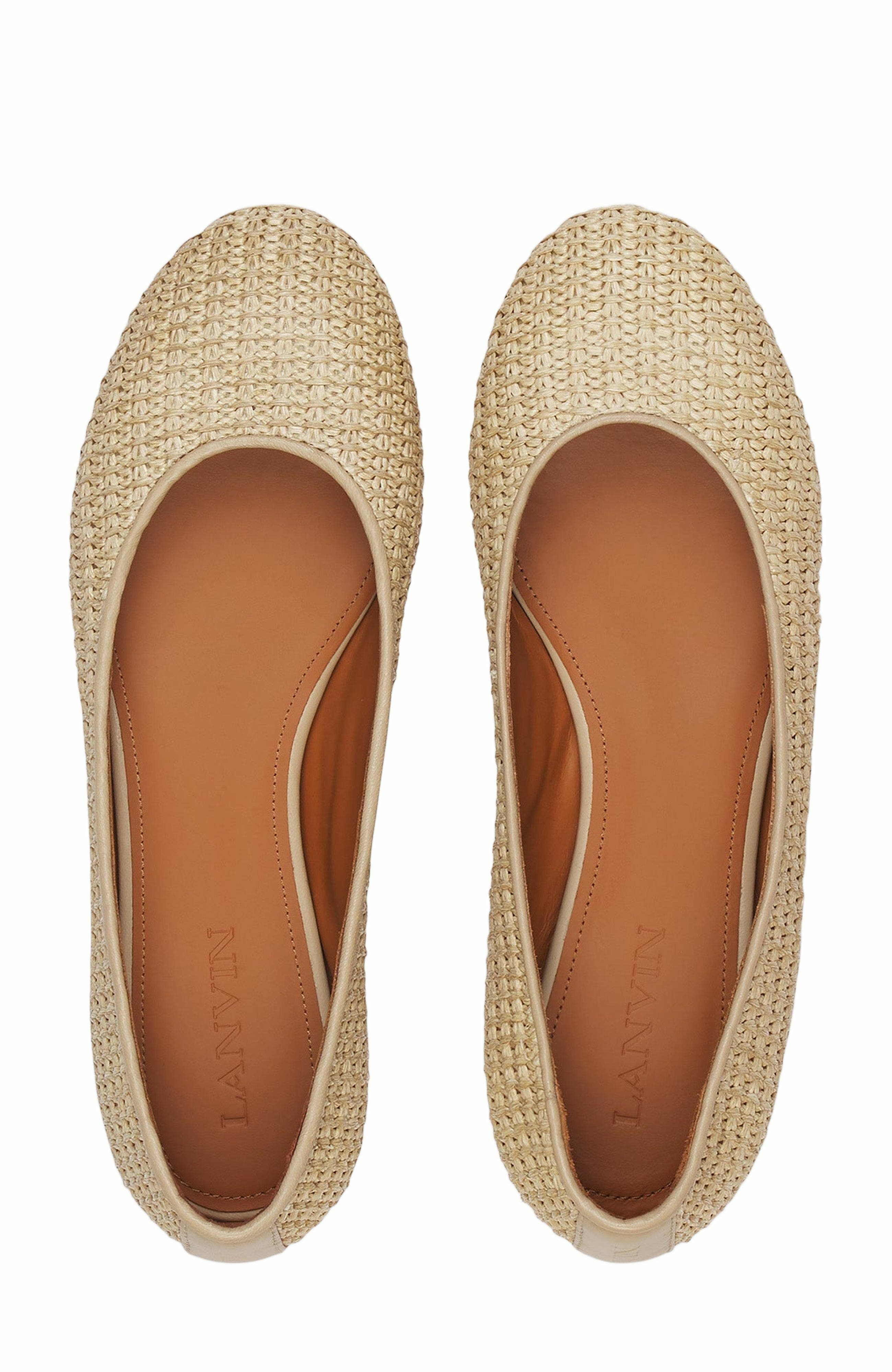 Lanvin Raffia Ballerina, Alternate, color, 
