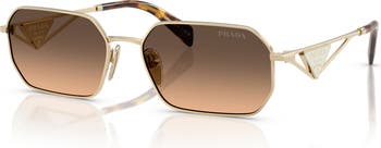 58mm Gradient Rectangular Sunglasses