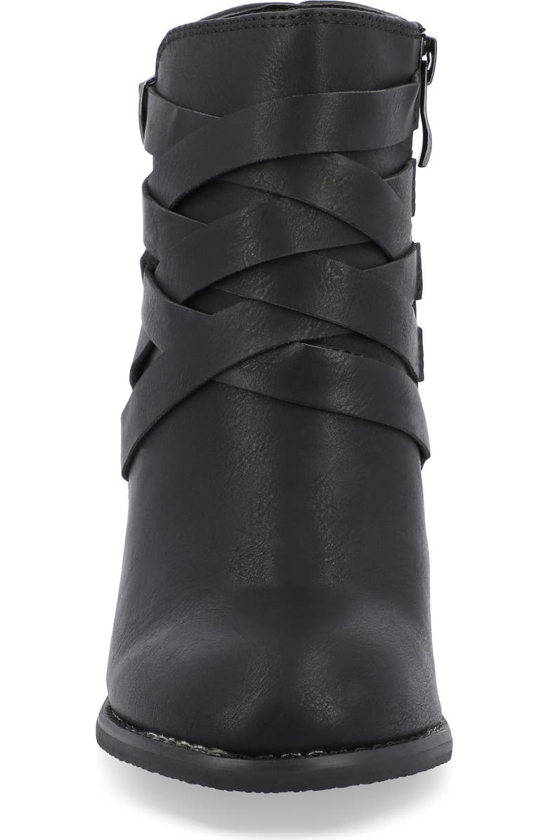 Journee Collection Strappy Ankle Bootie, Alternate, color, Black