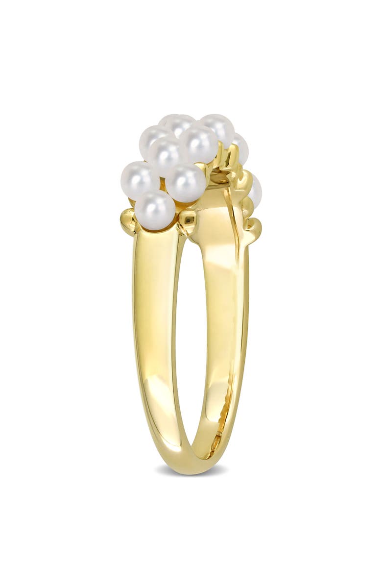 Julianna B. Cultured Pearl Semi-Eternity Ring 14k, Alternate, color, Pearl