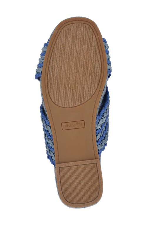 Nine West Animay Slide Sandal In Medium Blue