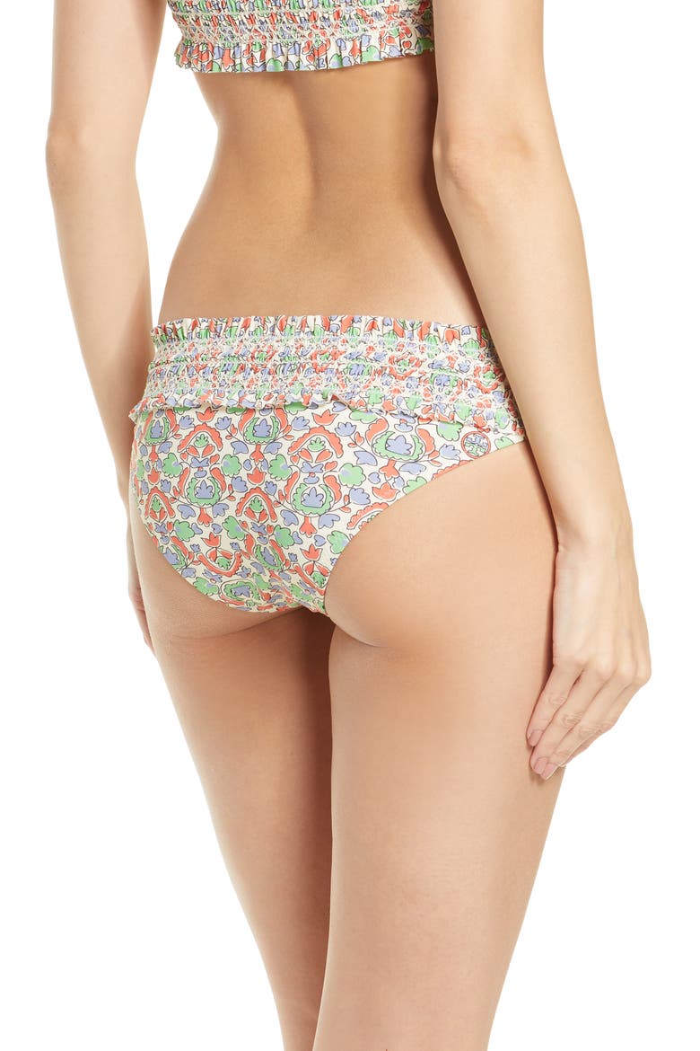 Costa Smocked Bikini Bottoms, Alternate, color, LEGACY PAISLEY
