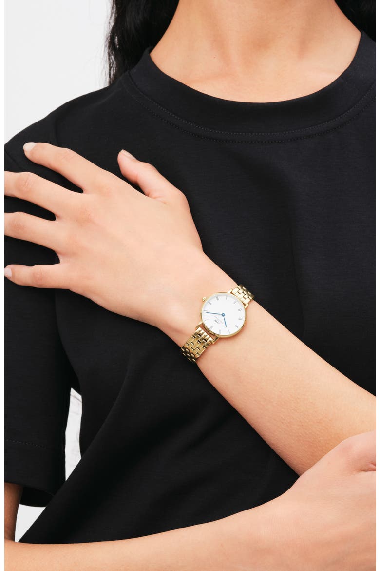 Petite Bracelet Watch, 28mm, Alternate, color, GOLD
