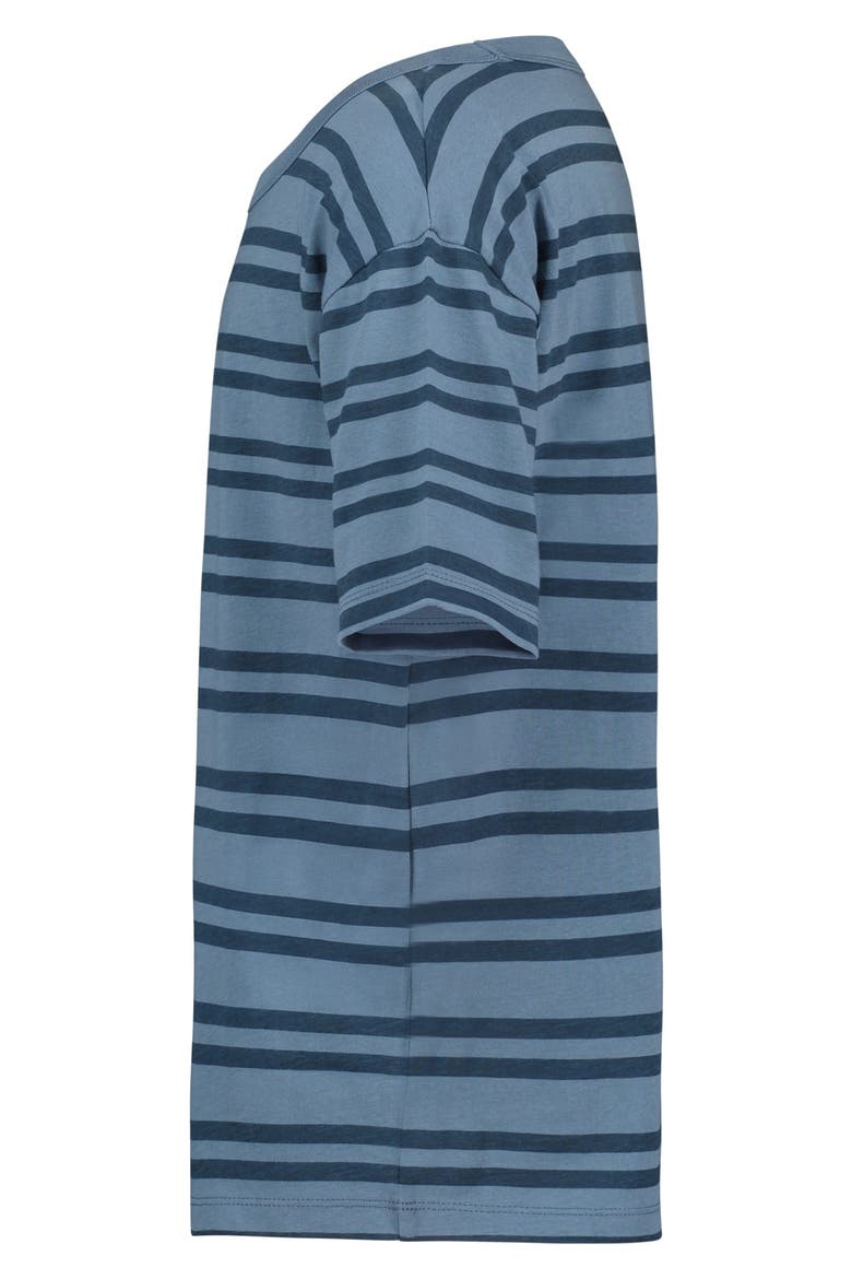 Kids' Double Striped T-Shirt, Alternate, color, MAJOLICA BLUE