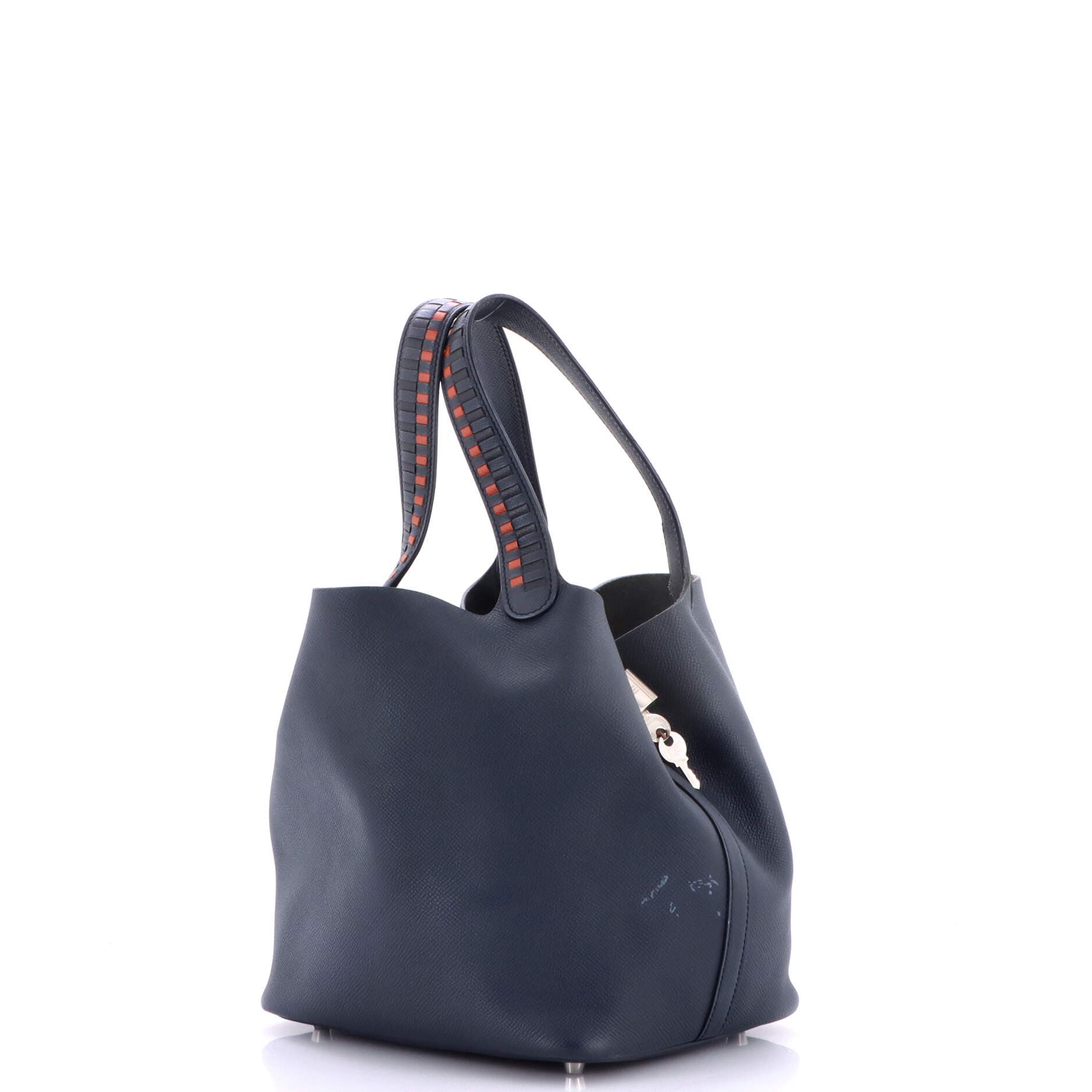 Picotin Lock Bag Tressage Epsom MM, Alternate, color, Blue