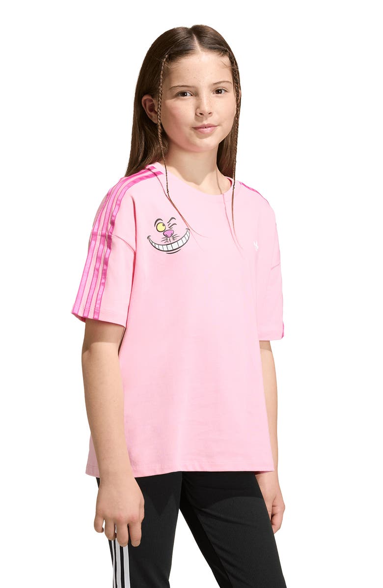 adidas x Disney Alice in Wonderland Kids' Cotton Graphic T-Shirt, Alternate, color, Light Pink