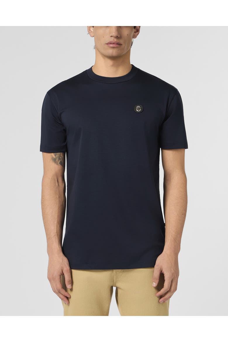 Round Neck T-Shirt Basic Men, Main, color, navy