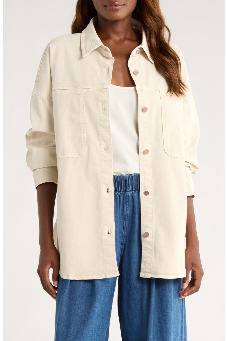 Molly Oversize Shirt Jacket, Main, color, STONE
