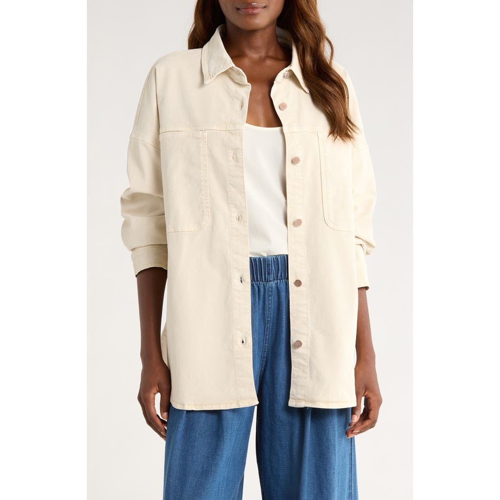 Marine Layer Molly Oversize Shirt Jacket In Neutral