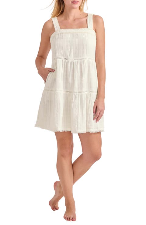Mykonos Texture Sleeveless Cover-Up Sundress